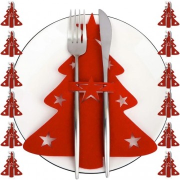 Cutlery case - Christmas trees, 12 pcs. Ruhhy 22304 (16983-0)