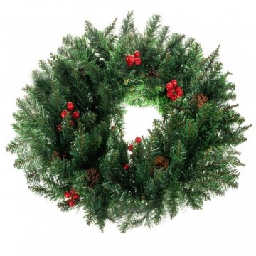 Ruhhy Christmas Decoration Door Wreath Decorative Ornamental Ornament 60cm Thick XXL (16944-0)