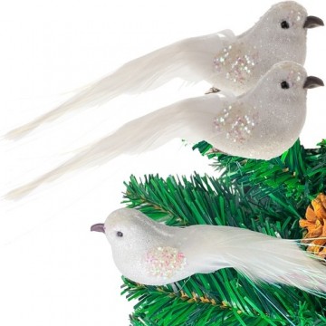 Christmas tree baubles - birds 2 pcs. Ruhhy 22338 (16920-0)
