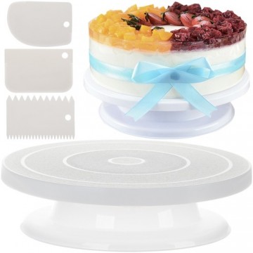 Ruhhy Rotating plate + 3 spatulas for cake decoration (15995-0)