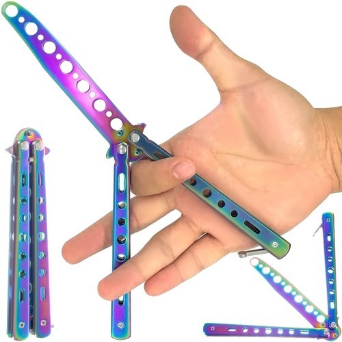Trizand Butterfly knife for training - rainbow (15907-0) image 1