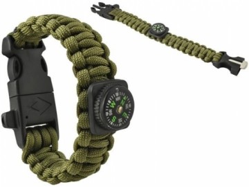 Trizand SURVIVAL bracelet with accessories - green (12871-0)