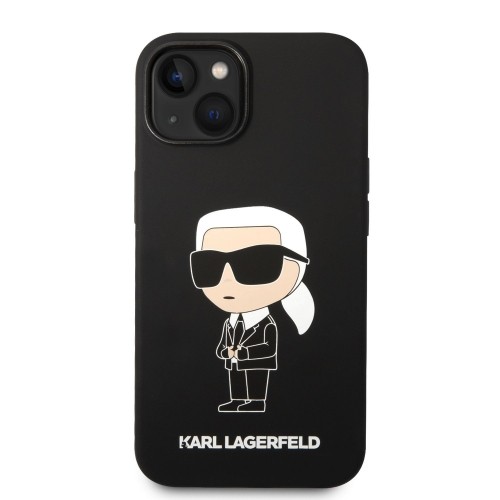 Karl Lagerfeld Liquid Silicone Ikonik NFT Case for iPhone 15 Black image 2