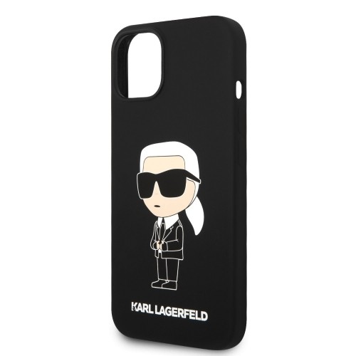 Karl Lagerfeld Liquid Silicone Ikonik NFT Case for iPhone 15 Black image 4