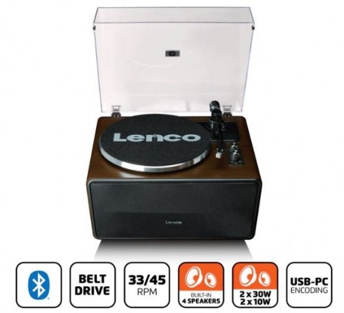 Vinyl record player with integrated speakers 80W Lenco LS470WA image 3
