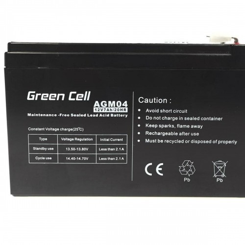 Baterija Nepārtrauktās Barošanas Sistēma Barošanas Sistēma UPS Green Cell AGM04 7 Ah 12 V image 3