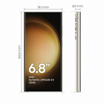 Смартфоны Samsung Galaxy S23 Ultra 6,8" Qualcomm Snapdragon 8 Gen 2 12 GB RAM 512 GB Кремовый