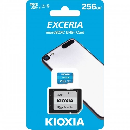 Mikro SD Atmiņas karte ar Adapteri Kioxia Exceria UHS-I Klase Nr. 10 / Klase 10 Zils 256 GB image 1