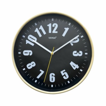 Настенное часы Versa Чёрный Пластик 4 x 30 x 30 cm