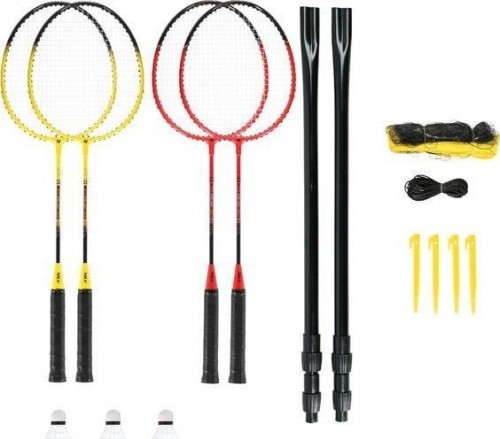 Nils Extreme NILS NRZ264 ALUMINIUM badminton set 4 rackets, 3 feather darts, 600x60cm net, case image 3