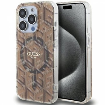 Guess GUHMP15XHGCUSTGW iPhone 15 Pro Max 6.7" brązowy|brown hardcase IML GCube MagSafe