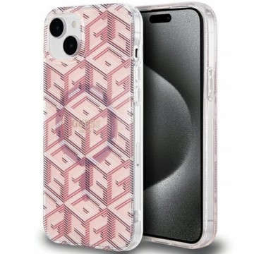 Guess GUHMP15SHGCUSTGP iPhone 15 | 14 | 13 6.1" różowy|pink hardcase IML GCube MagSafe