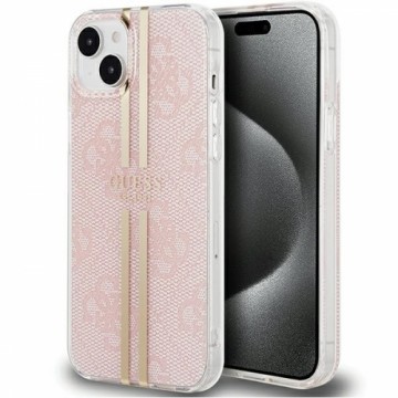 Guess GUHCP15MH4PSEGP iPhone 15 Plus | 14 Plus 6.7" różowy|pink hardcase IML 4G Gold Stripe