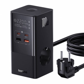 Wall charger | powerstrip Baseus PowerCombo 100W (black)