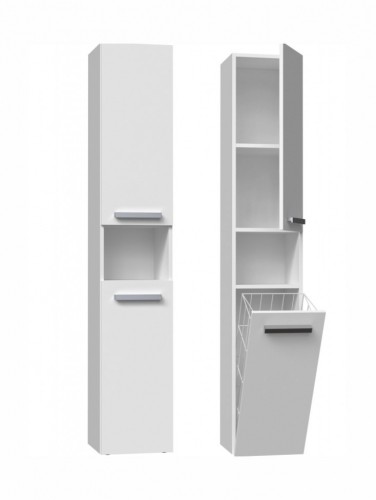 Top E Shop Bathroom cabinet NEL III 31x30x174 cm, matt white image 3