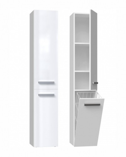 Top E Shop Bathroom cabinet NEL IV 31x30x174 cm, white, glossy image 3