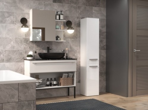 Top E Shop Bathroom cabinet NEL IV 31x30x174 cm, white, glossy image 5
