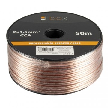 Libox Kabel głośnikowy 2x1,50mm LB0008-50 audio cable 50 m Transparent