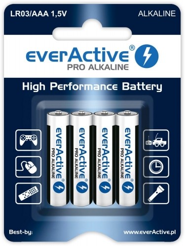 Alkaline batteries everActive Pro Alkaline LR6 AA - blister card - 4 pieces image 1