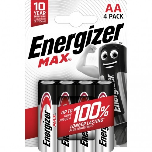 ENERGIZER BATTERIES ALKALINE MAX AA LR6, 4 PIECES, ECO PACKAGING image 2