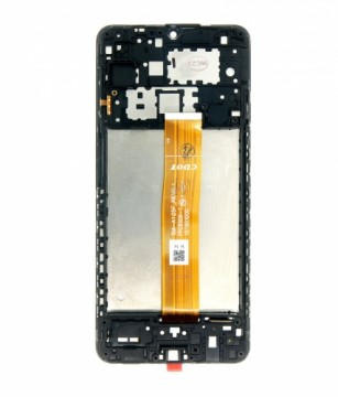 For_samsung LCD display + Touch Unit + Front Cover for Samsung A127F Galaxy A12 Black