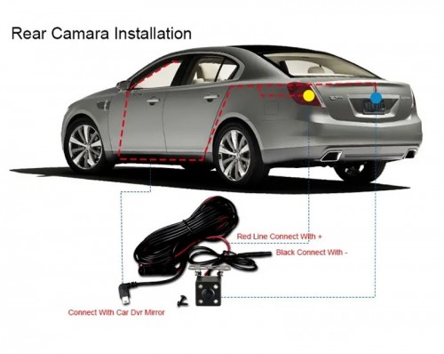 OEM Car Dash Cam DVR-01 Mirror 4,0 inches + rear camera image 5
