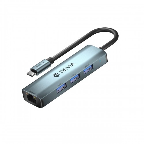 Devia adapter HUB USB-C 3.1 to 4x USB 3.0 deep gray image 1