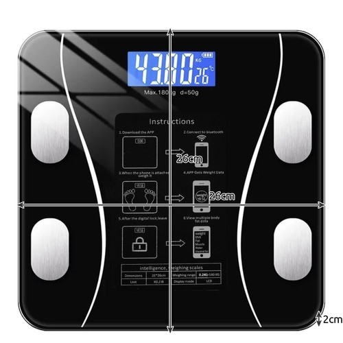 LCD bathroom scale - analytical Ruhhy 22525 (17269-0) image 2