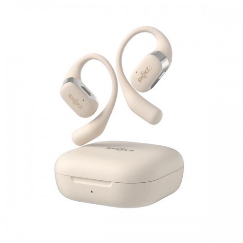 SHOKZ OpenFit Headphones Wireless Ear-hook Calls/Music/Sport/Everyday Bluetooth White image 2