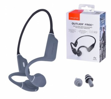 Bone conduction headphones CREATIVE OUTLIER FREE+ wireless, waterproof Black