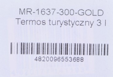 Travel thermos 3 l MR-1637-300-GOLD Maestro