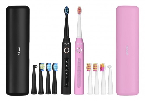 FAIRYWILL SONIC TOOTHBRUSHES 507 PINK AND BLACK image 1
