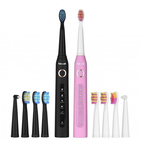FAIRYWILL SONIC TOOTHBRUSHES 507 PINK AND BLACK image 2