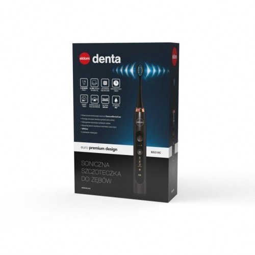 ELDOM DENTA sonic toothbrush, 9 operating modes, rechargeable, black image 3