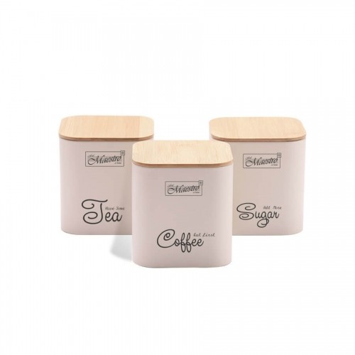 Maestro SET OF METAL CONTAINERS 3 PCS MR-1775-3S-IVORY image 1