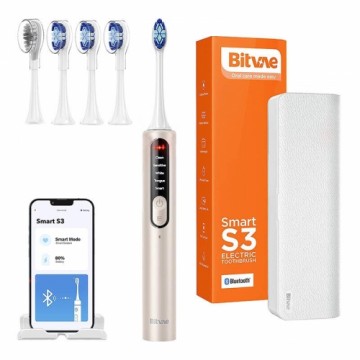Bitvae Sonic toothbrush with app, tips set and travel etui S3 (champagne gold)