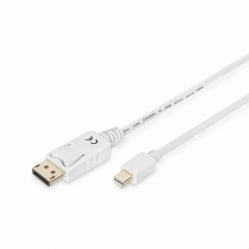 Кабель DisplayPort Mini на DisplayPort Digitus AK-340102-020-W Белый 2 m