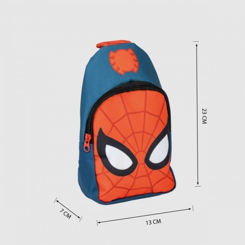 Bērnu soma Spider-Man Pleca Soma Zils Sarkans 13 x 23 x 7 cm image 4