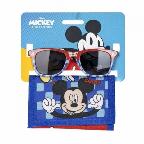 Sunglasses and Wallet Set Mickey Mouse 2 Daudzums Zils image 1