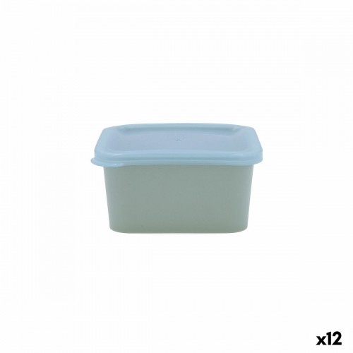 Квадратная коробочка для завтраков с крышкой Quid Inspira 430 ml Синий Пластик (12 штук) image 1