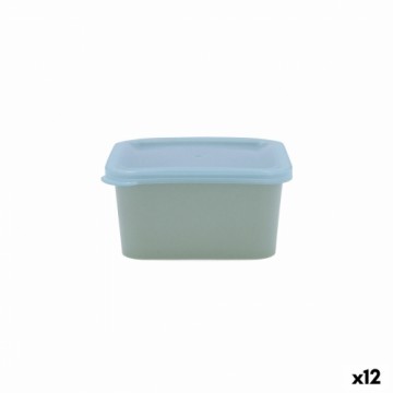 Квадратная коробочка для завтраков с крышкой Quid Inspira 430 ml Синий Пластик (12 штук)