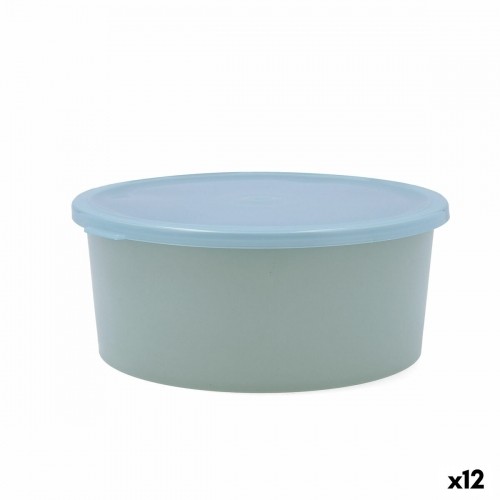 Круглая коробочка для завтраков с крышкой Quid Inspira 1,34 L Зеленый Пластик (12 штук) image 1