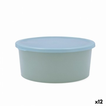 Круглая коробочка для завтраков с крышкой Quid Inspira 1,34 L Зеленый Пластик (12 штук)