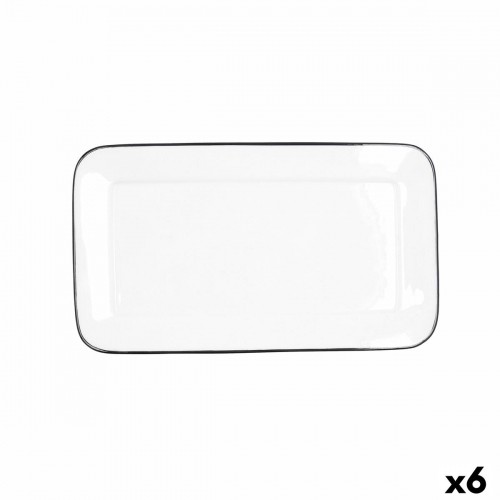 поднос для закусок Quid Gastro Белый Керамика 31 x 18 cm (6 штук) image 1