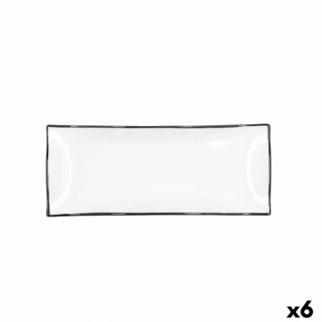 поднос для закусок Quid Gastro Белый Керамика 29,5 x 11 x 3 cm (6 штук)