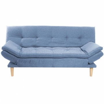 Dīvāns DKD Home Decor Zils Debesu zils Dabisks Koks Scandi 180 x 85 x 83 cm