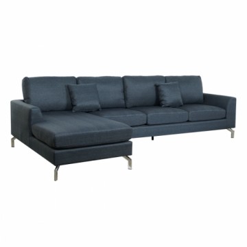 Dīvāns DKD Home Decor Zils Metāls 300 x 160 x 85 cm