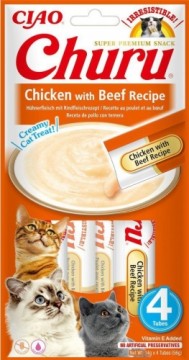 INABA Churu Chicken with Beef Recipe - cat treats - 4x14 g