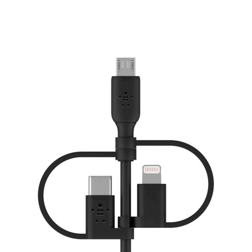 Belkin BOOST CHARGE USB cable 1 m USB A USB C/Micro-USB B/Lightning Black image 2