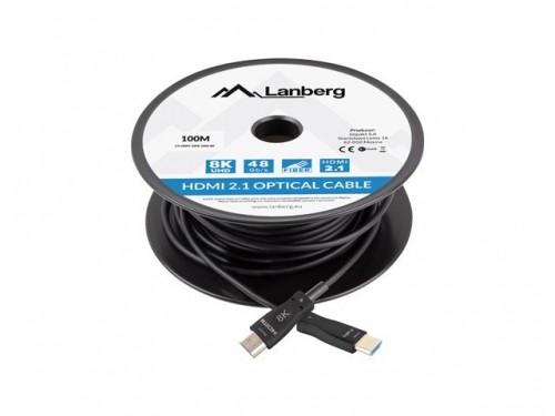 LANBERG HDMI CABLE M/M V2.1 100M 8K OPTICAL AOC image 2
